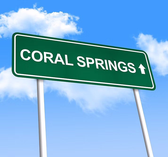 Welcome to Coral Springs sign